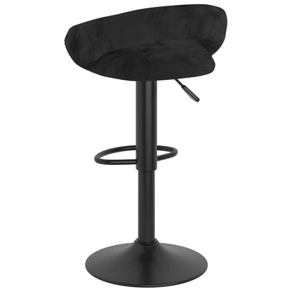 Tabourets de bar lot de 2 noir velours