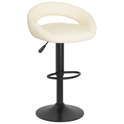 Tabourets de bar lot de 2 crème velours