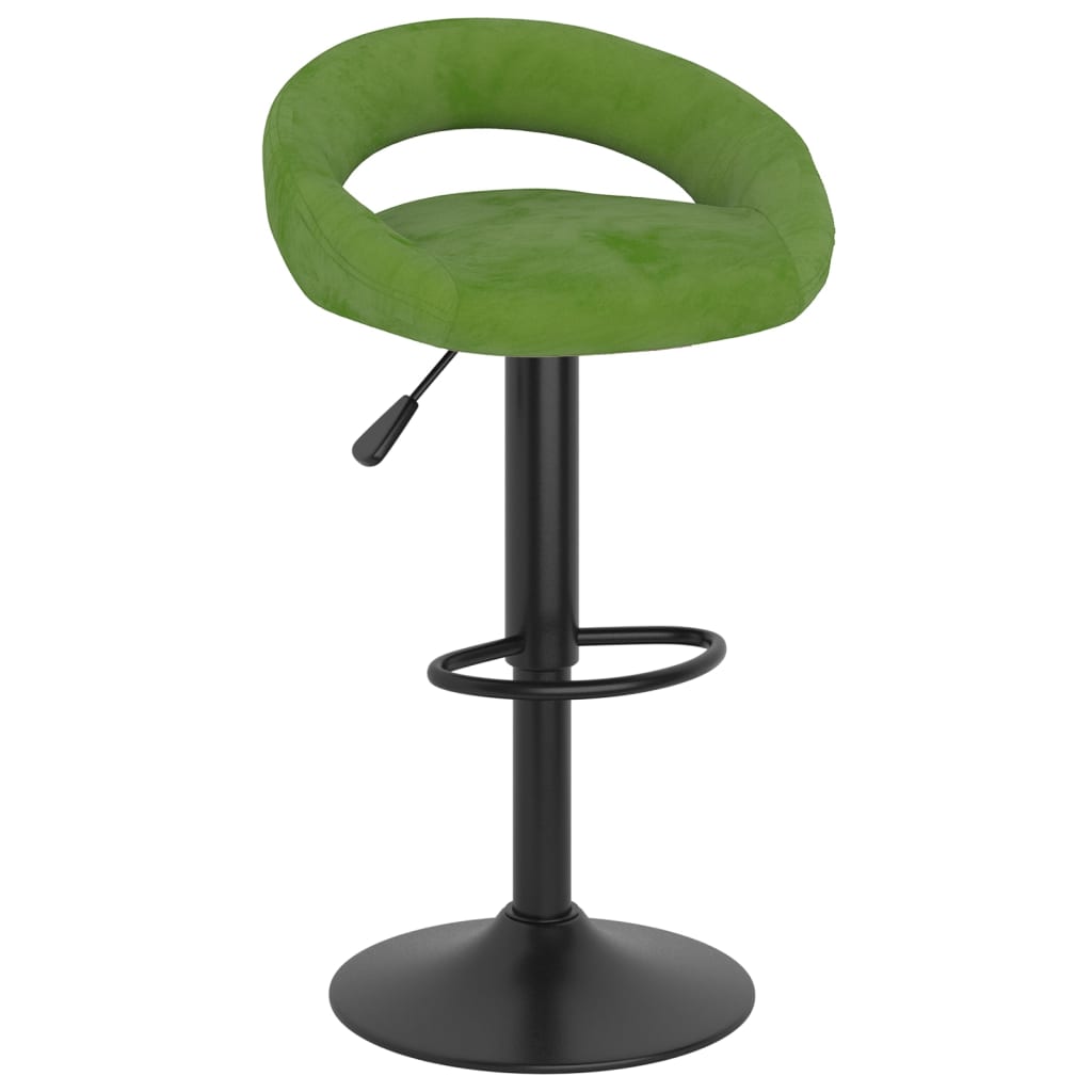 Tabourets de bar lot de 2 vert clair velours