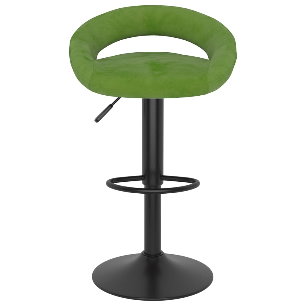 Tabourets de bar lot de 2 vert clair velours