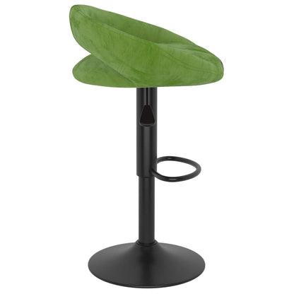 Tabourets de bar lot de 2 vert clair velours