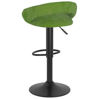 Tabourets de bar lot de 2 vert clair velours