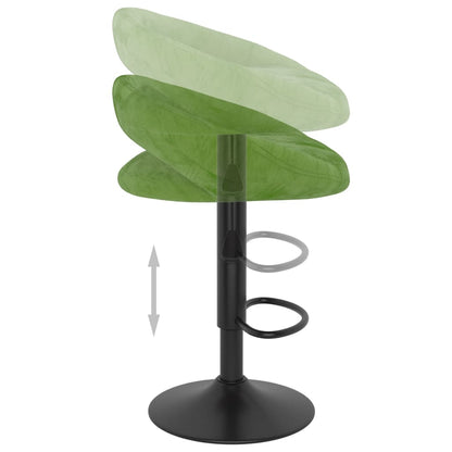 Tabourets de bar lot de 2 vert clair velours