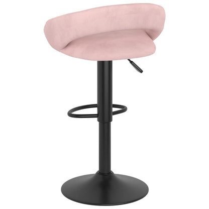 Tabourets de bar lot de 2 rose velours