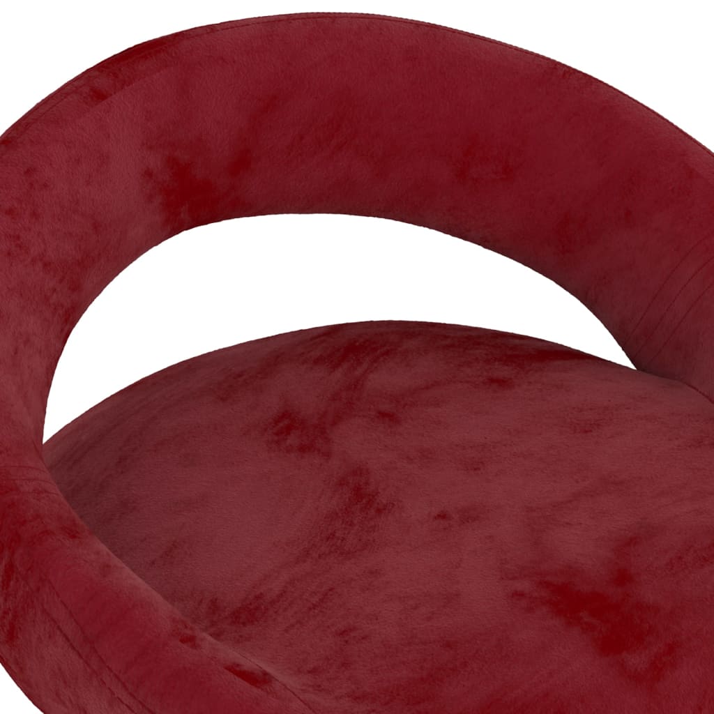 Tabourets de bar lot de 2 rouge bordeaux velours