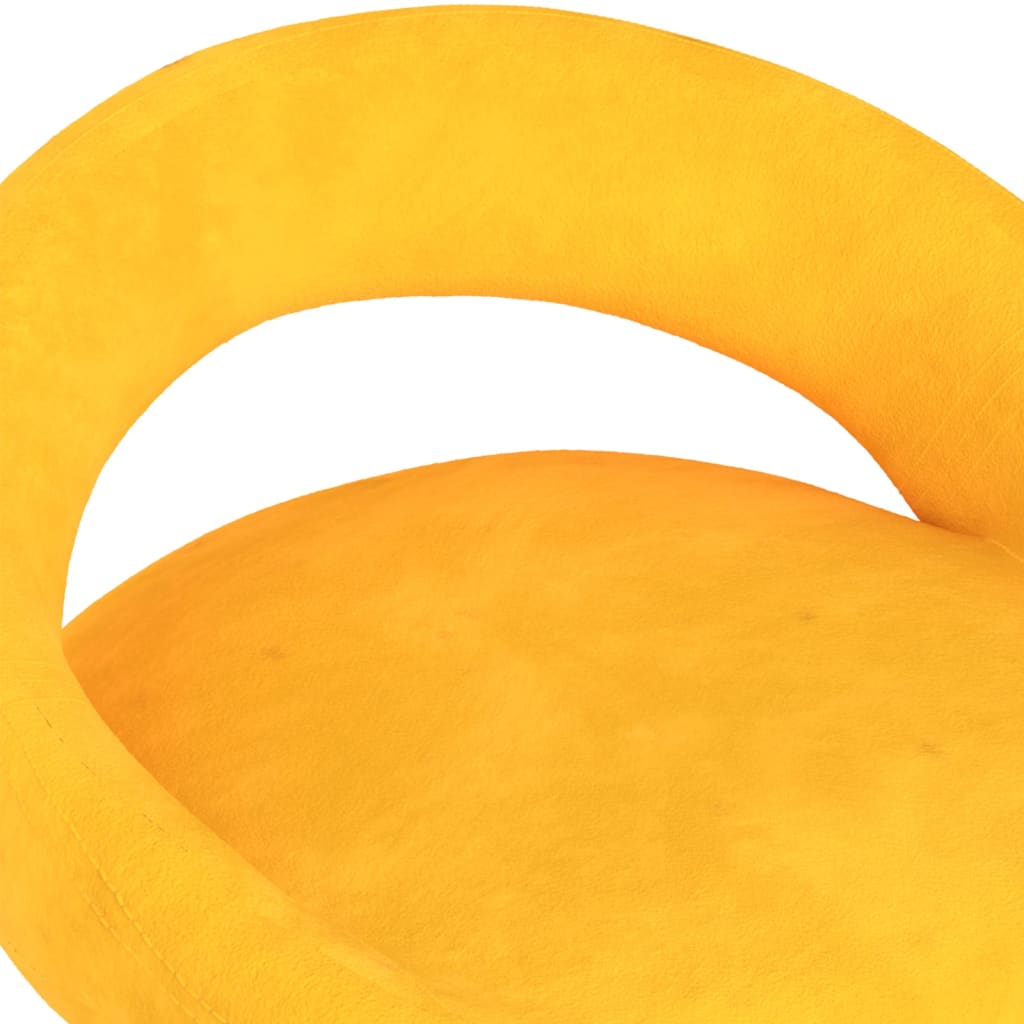 Tabourets de bar lot de 2 jaune moutarde velours