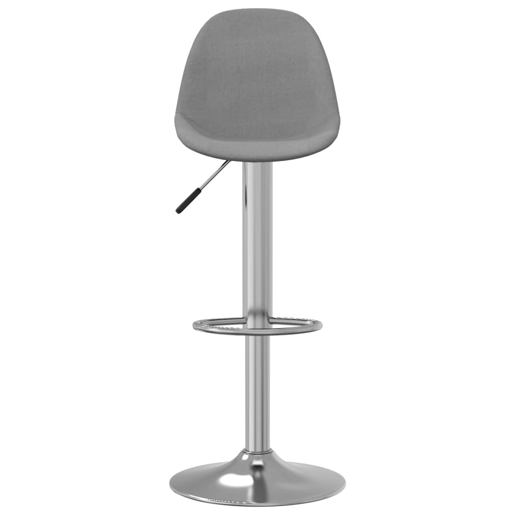 Tabourets de bar lot de 2 gris tissu