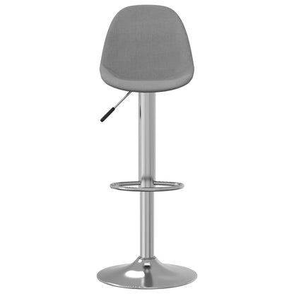 Tabourets de bar lot de 2 gris tissu