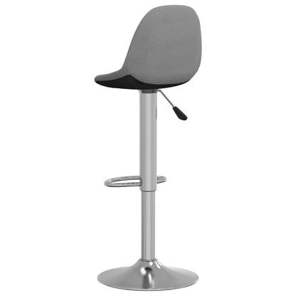 Tabourets de bar lot de 2 gris tissu