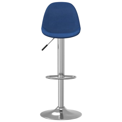 Tabourets de bar lot de 2 bleu tissu