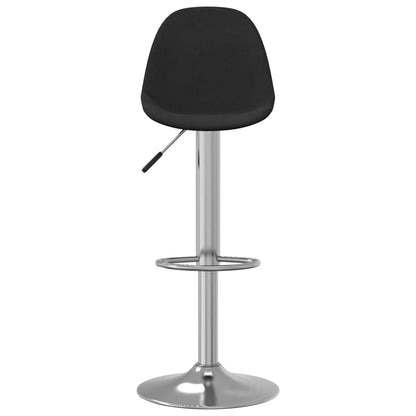 Tabourets de bar lot de 2 noir tissu