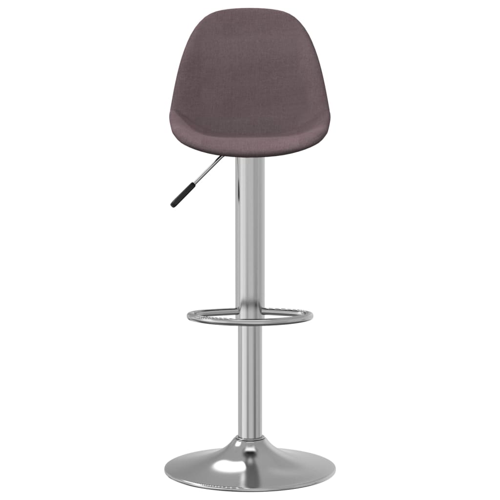 Tabourets de bar lot de 2 taupe tissu