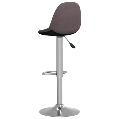 Tabourets de bar lot de 2 taupe tissu