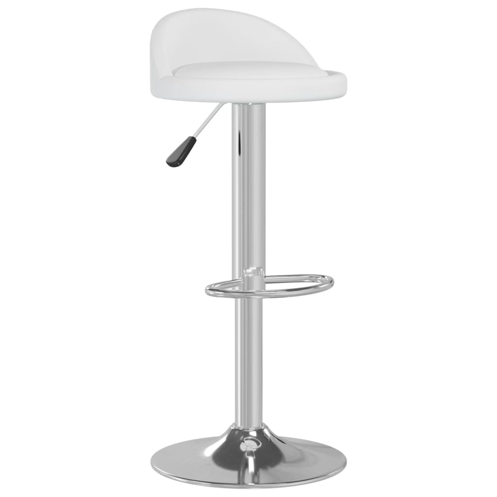 Tabourets de bar lot de 2 blanc similicuir