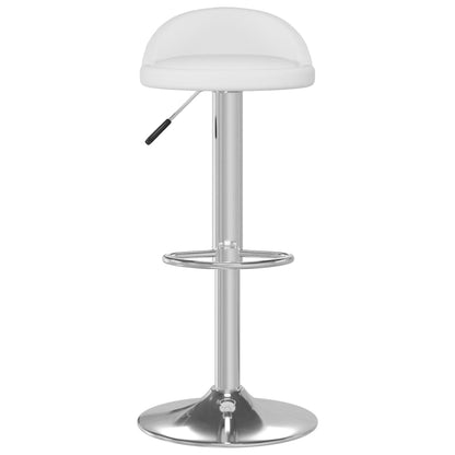 Tabourets de bar lot de 2 blanc similicuir