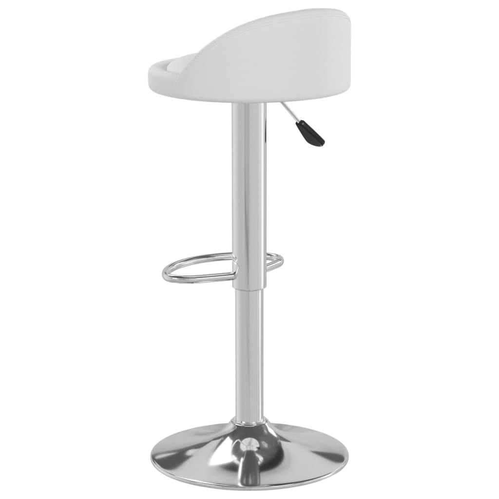 Tabourets de bar lot de 2 blanc similicuir