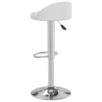 Tabourets de bar lot de 2 blanc similicuir