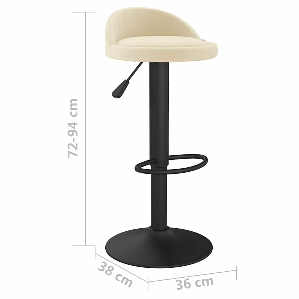 Tabouret de bar Crème Velours