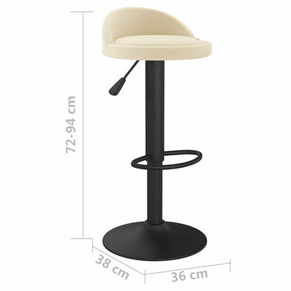 Tabouret de bar Crème Velours