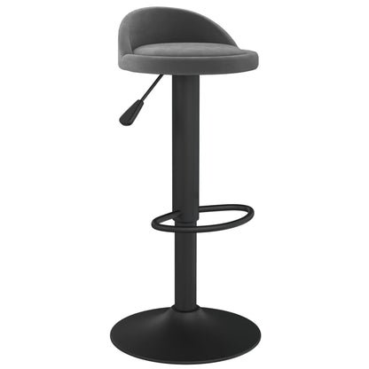 Tabouret de bar Gris foncé Velours