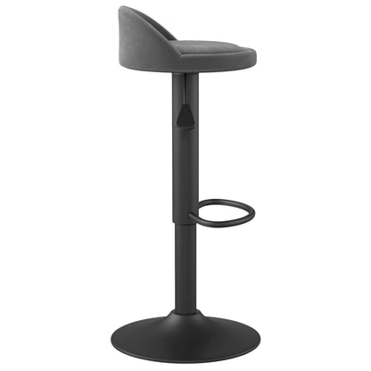 Tabouret de bar Gris foncé Velours