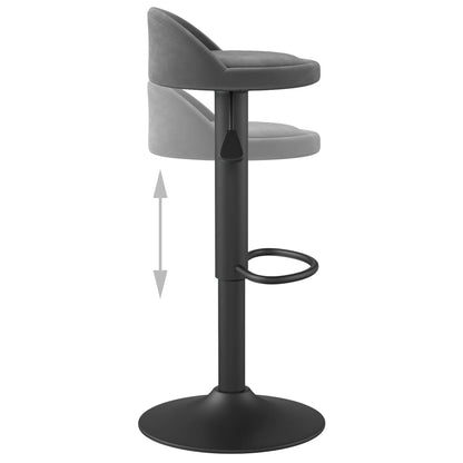 Tabouret de bar Gris foncé Velours