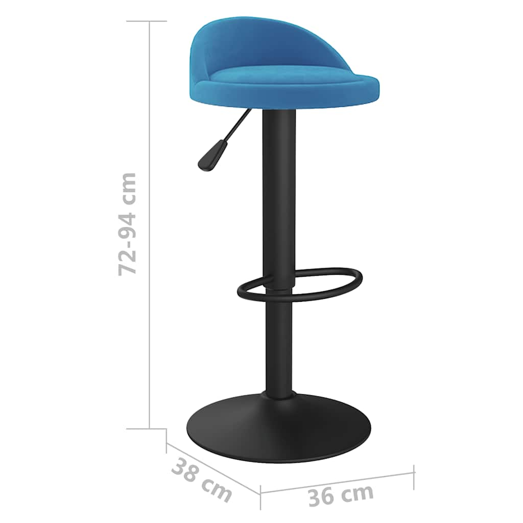 Tabouret de bar Bleu Velours