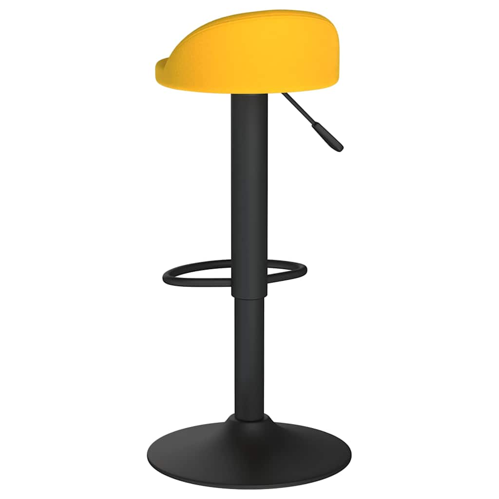 Tabouret de bar jaune velours