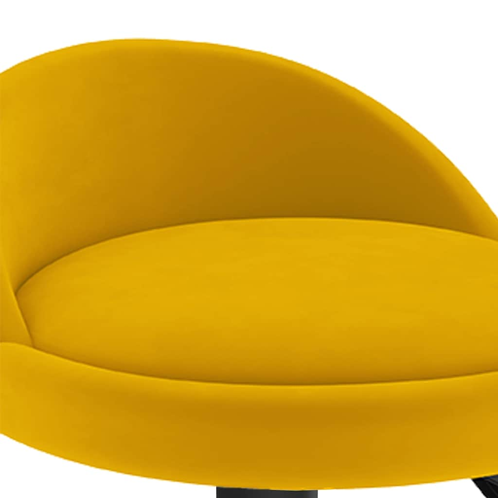 Tabouret de bar jaune velours