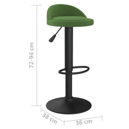 Tabourets de bar lot de 2 vert foncé velours