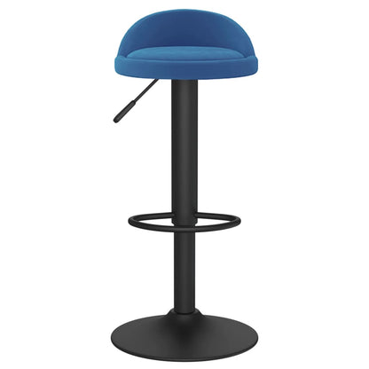 Tabourets de bar lot de 2 bleu velours