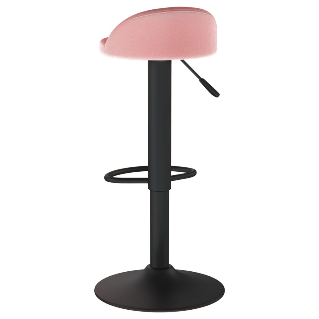 Tabourets de bar lot de 2 rose velours