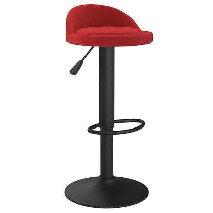 Tabourets de bar lot de 2 rouge bordeaux velours