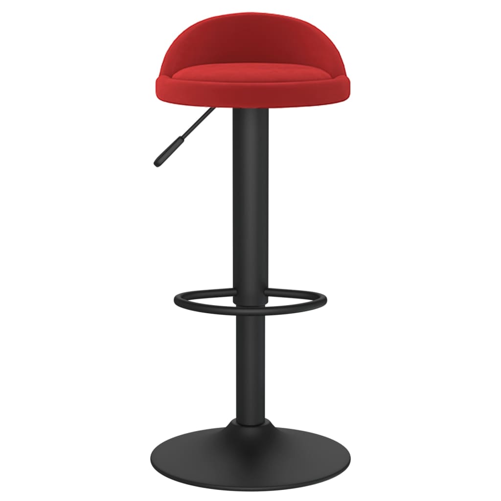 Tabourets de bar lot de 2 rouge bordeaux velours