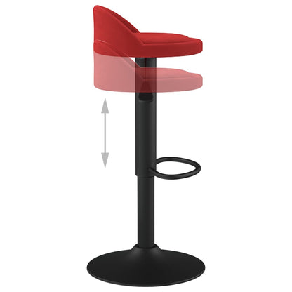 Tabourets de bar lot de 2 rouge bordeaux velours