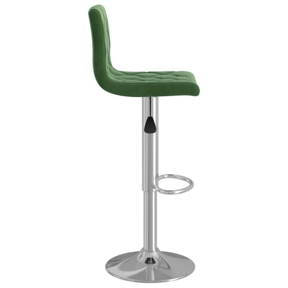 Tabourets de bar lot de 2 vert foncé velours