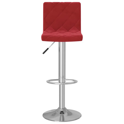 Tabourets de bar lot de 2 rouge bordeaux velours