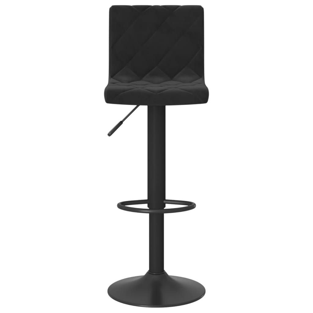 Tabourets de bar lot de 2 Noir Velours