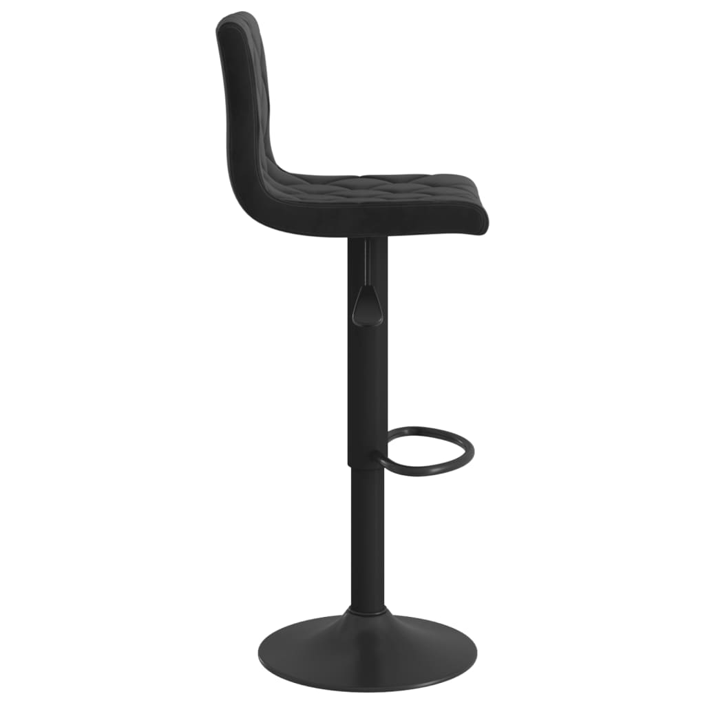 Tabourets de bar lot de 2 Noir Velours