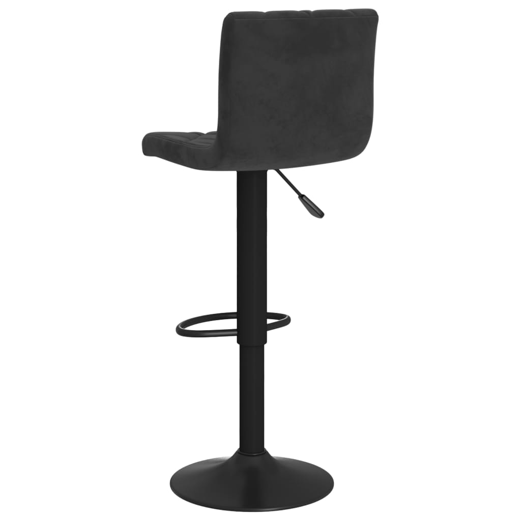 Tabourets de bar lot de 2 Noir Velours