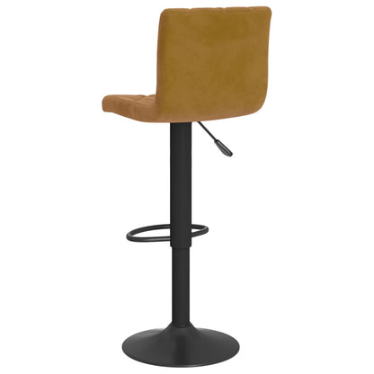 Tabourets de bar lot de 2 marron velours