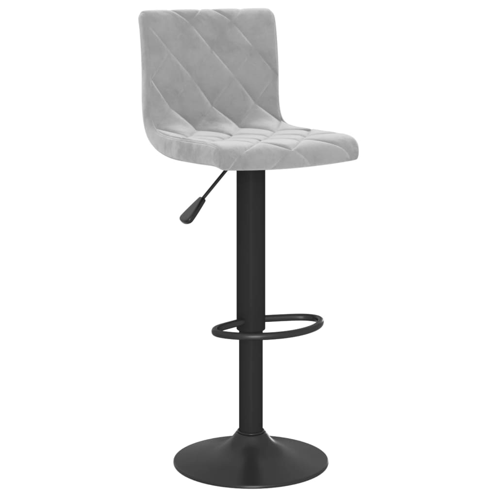 vidaXL Tabourets de bar lot de 2 gris clair velours