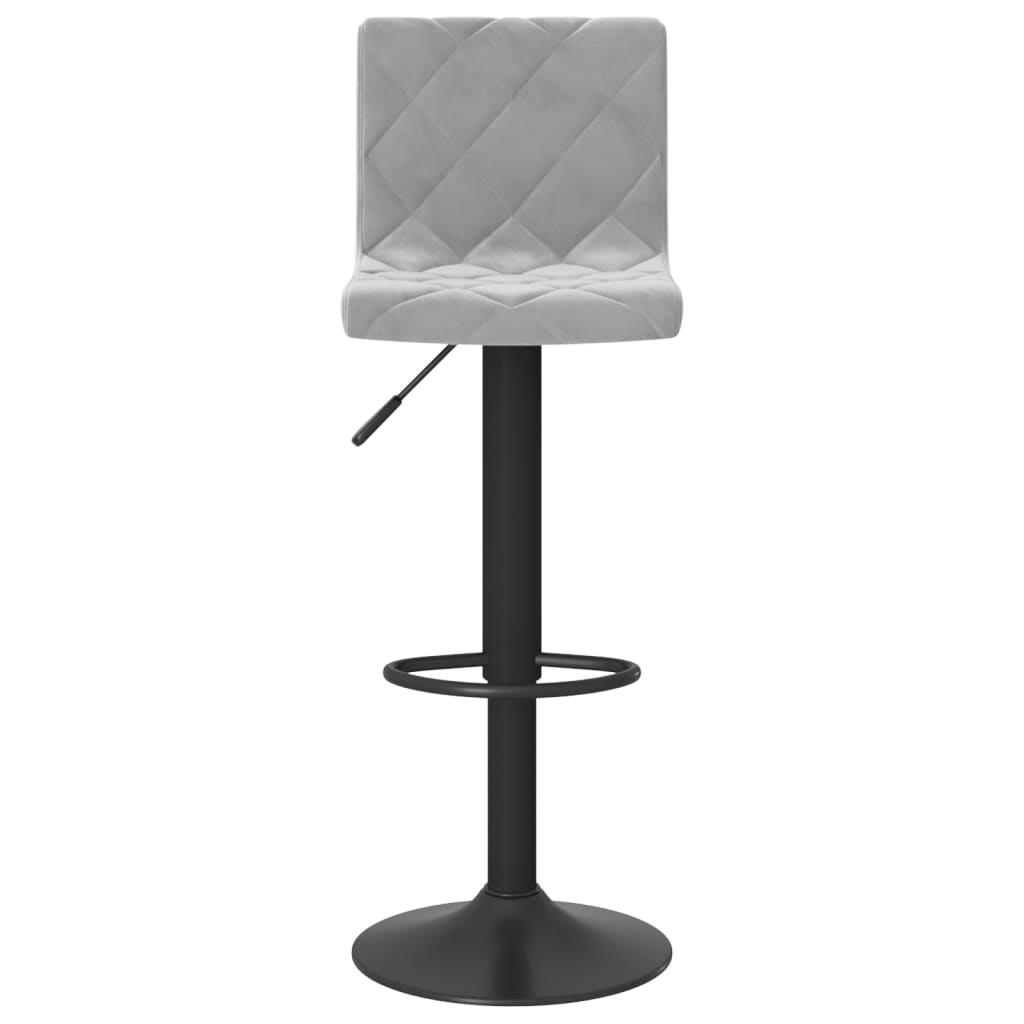 vidaXL Tabourets de bar lot de 2 gris clair velours