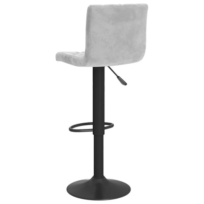 vidaXL Tabourets de bar lot de 2 gris clair velours