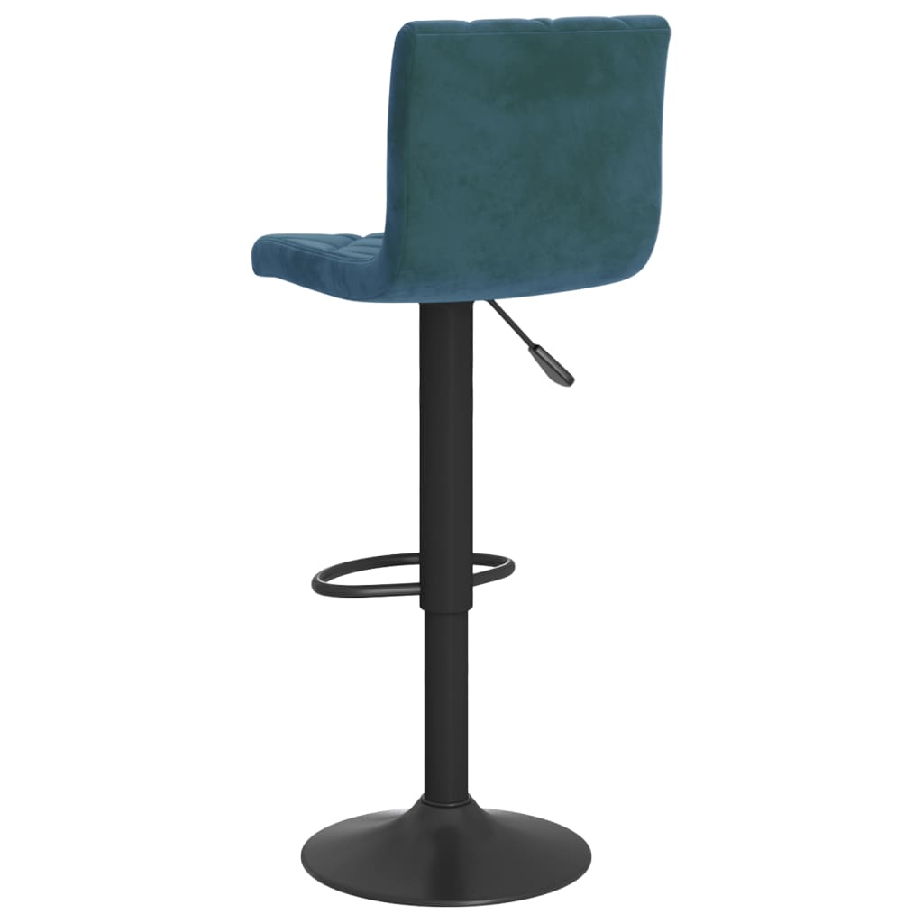 Tabourets de bar lot de 2 bleu velours