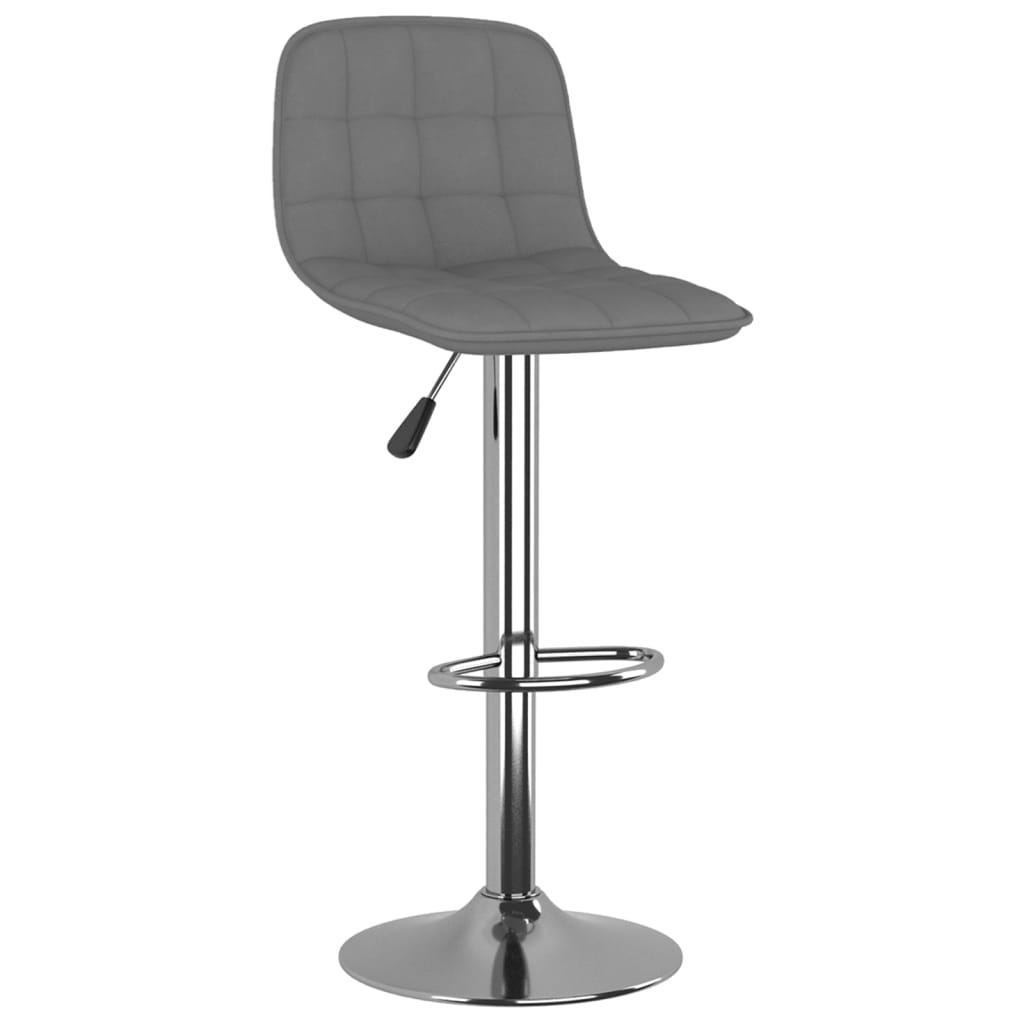 Tabourets de bar lot de 2 gris clair tissu