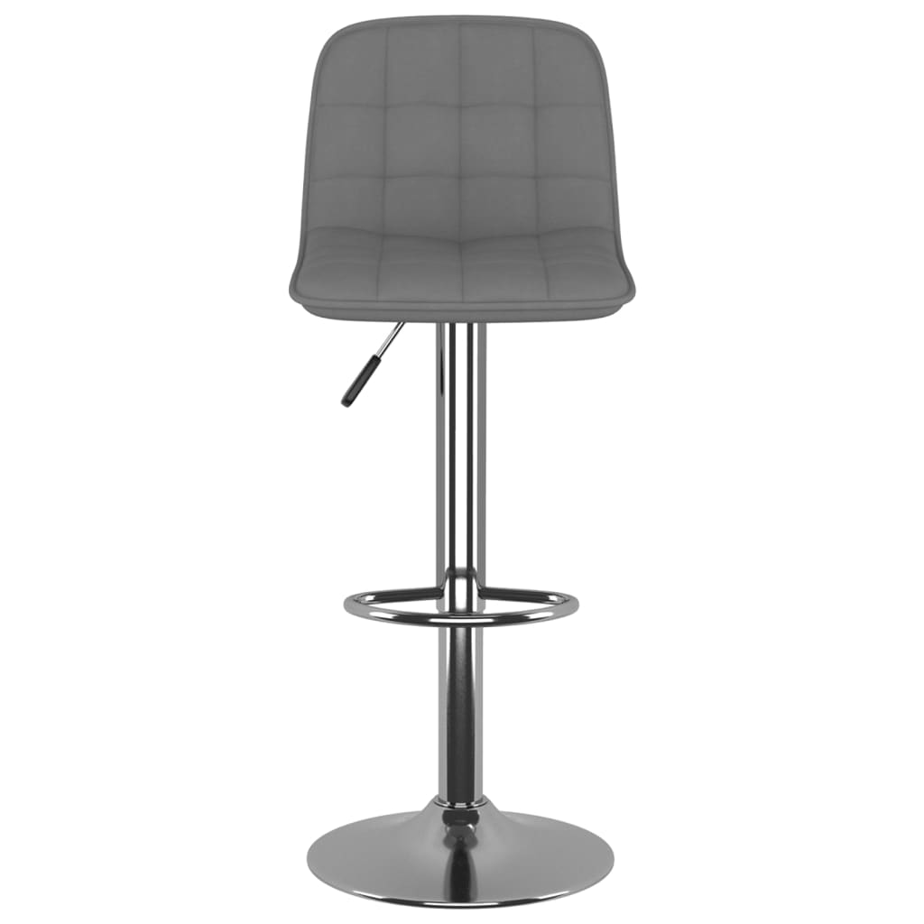 Tabourets de bar lot de 2 gris clair tissu