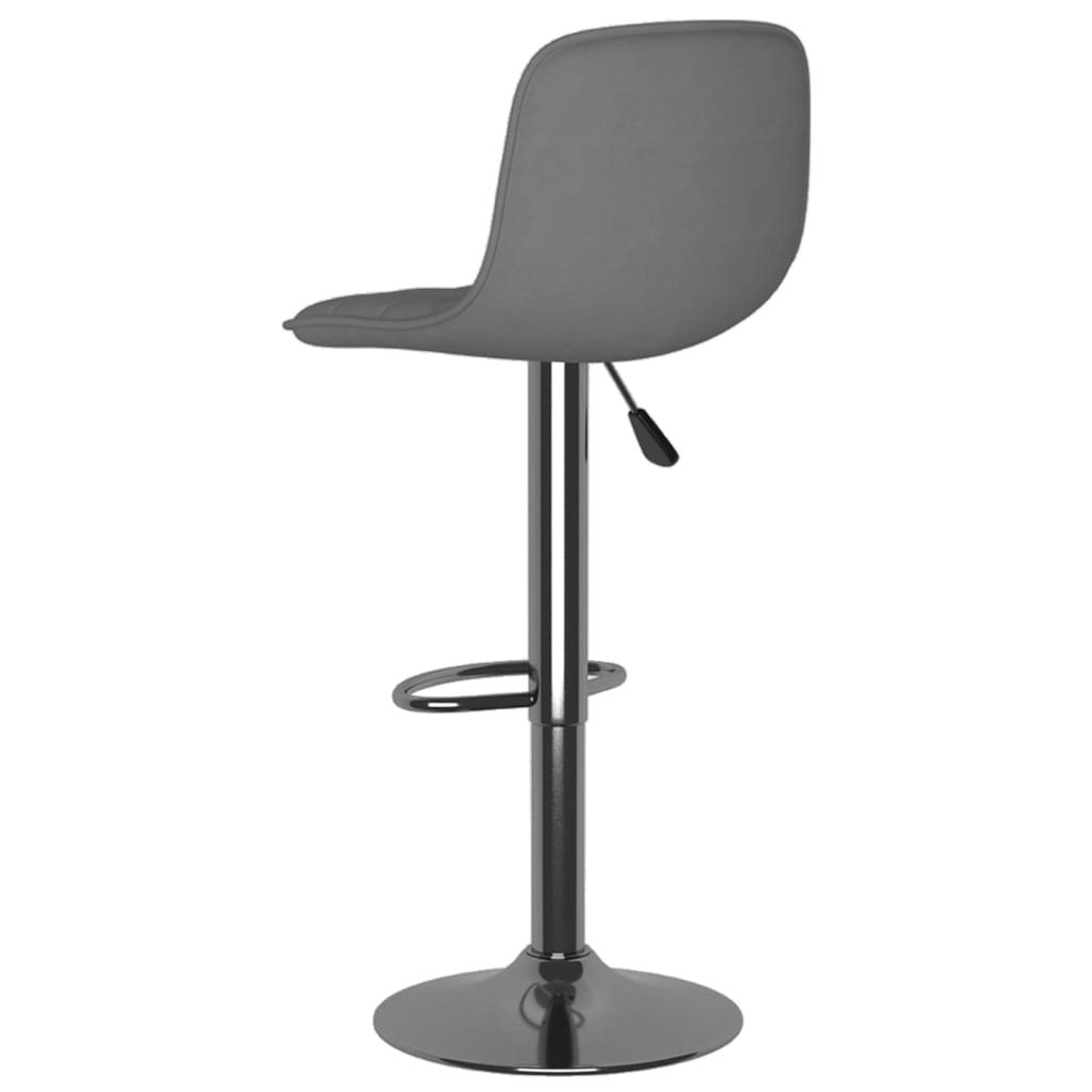 Tabourets de bar lot de 2 gris clair tissu