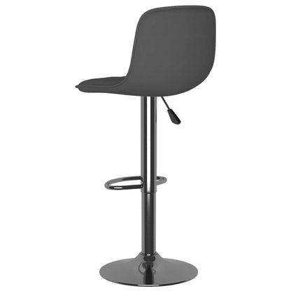 Tabourets de bar lot de 2 gris foncé tissu