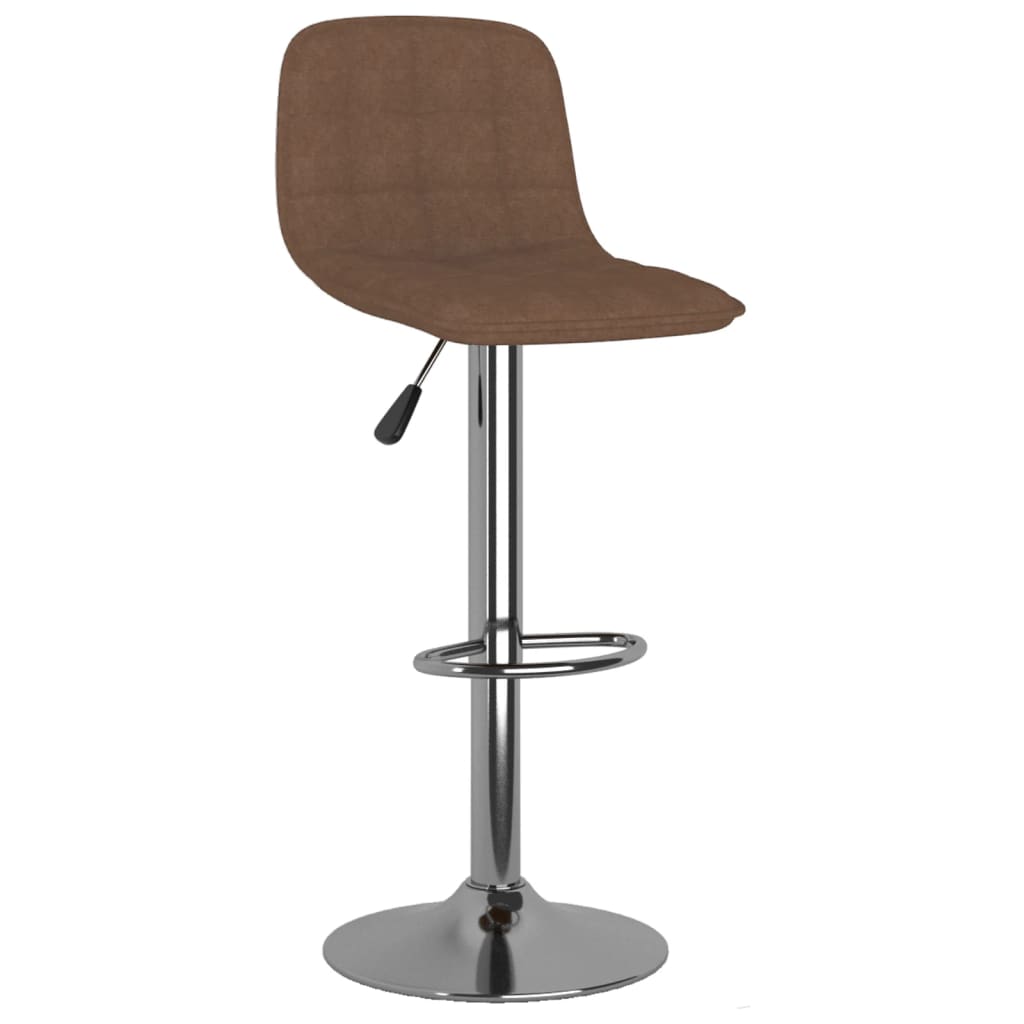 Tabourets de bar lot de 2 marron tissu